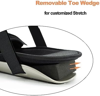 Plantar Fascitis Night Splint Adjustable Leg Support Brace for Fascia, Tendon and Calf Stretching, Heel and Bone Spur, Arch Pain Treatment Fit Right or Left Foot, Grey, Large