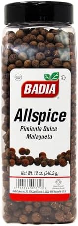 Badia Allspice Whole, 12 oz – Warm & Fragrant Spice with Notes of Cinnamon, Nutmeg & Clove – Perfect for Baking, Cooking & Pickling