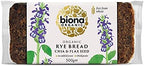 Biona Organic Rye, Chia and Flaxseed Bread 500 g (Pack of 6)