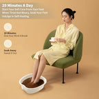Foot Soaking Tub Large Size Foot Basin Sturdy Soaking Feet Bucket Massager Tub Exfoliation Callus Pedicure Foots Spa Bath Bucket for Women and Men (White)