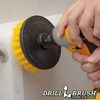 Nylon Bristle Drill Brush Attachment - Bathroom Cleaning Brush - Clean Shower - Bath Tub Cleaner - Tile Power Scrubber - Bathroom Cleaning Tools - Tile and Grout Scrubbing - Scrub Brushes for Drill