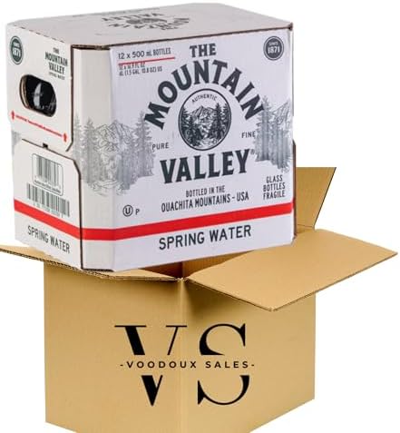 Mountain Valley Spring Water (Glass) 12 Total Bottles - In Generic Voodoux Sales Box