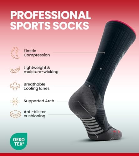 Compression Socks for Women and Men 2 Pairs, Performance Compression Socks Support for Flying, Athletic, Running, Hiking