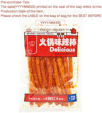 Mkostlich Latiao Spicy Strips, 2 Packs Latio Hot and Spicy, Chinese Spicy Sticks, Spicy Sticks Chinese Snacks, 3.59oz/pack 辣条 (3.59oz*2Pcs, Spicy Sticks)