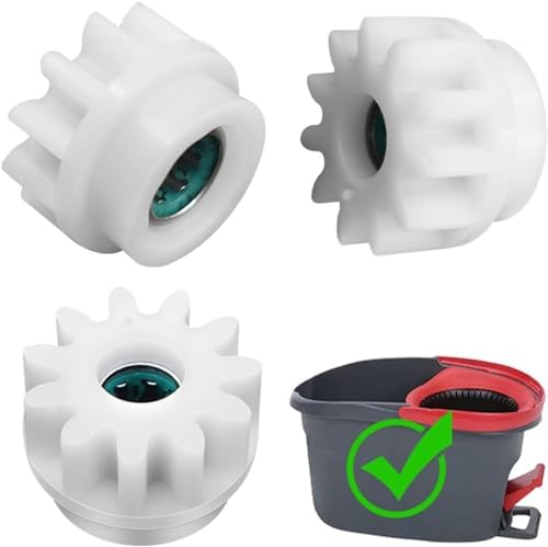 2Pcs White Easy Mop Pedal One Way Clutch Mops Bearing Bucket Gear for OCedar Easywring RinseClean Wheel Bearing Grease Bucket Bearing Spin Mop Bucket Replacement Bearing Mopping
