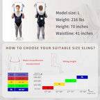Patient Lift Sling Medical Transfer Sling for Patient Walking Training, Working Aids for Ambulation Support Training, 500lbs Safety Working Load (Large)
