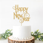 Happy New Year Cake Topper, Welcome 2026, Hello 2026, 2026 Happy New Year Decorations, New Years Eve Party Decoration Supplies Gold Glitter