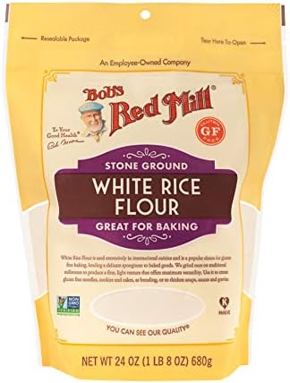 Bob's Red Mill White Rice Flour, 24oz (Pack of 4) - Non GMO, Vegan, Kosher