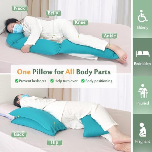 Mybow Bed Sore Turning Wedge Multi Positioning Pillows for After Surgery Bedridden Medical Wedges Bed Sore Prevention Pressure Ulcer Cushion Body Support Pillow Side Sleeping Wedge