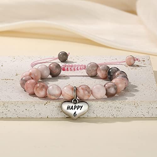 MIXJOY Happy Birthday Gifts for Women, Birthday Braided Beads Bracelet Gifts for Turning Age Daughter Granddaughter Niece