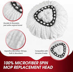 10 Pack Spin Mop Refills Head, Mop Heads Replacement for Spin Mop, Washable Microfiber Mop Replace Head Spin Mop, 360°Spinning Micro Replacement Mop Head for Easy House Cleaning Floor Mopping