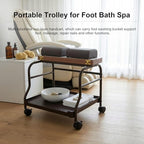 Beauty Salon Nail Or Foot Bath Spa Portable Esthetician Trolley Cart for Foot Rest Pedicure Manicure Funiture Massage Table Salon Supplies 2 Way Use 3 Color Option Elitzia (Dark Brown)