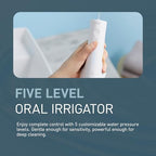 Panasonic Oral Irrigator, Cordless Water Flosser with Ultrasonic Cleaning, Dishwasher Safe Tank, EW-DJ66-W