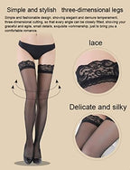 Ultra-Thin Transparent Lace Stockings Tall Sexy Temptation Hold-Up Ladies Stockings Knee Socks for Women 2 Pairs