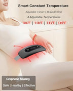 Electric Heating Pad, Portable Cordless Menstrual Heating Pad with 4 Heat Levels and 4 Massage Modes, Fast Large Heating Belly Wrap Belt for Cramps, Back Pain Relief Gifts for Women Girls Her(Black)