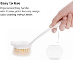 Facjoleco Dish Brush with Handle, Pot Brush, 2 Pack Kitchen Scrub Brushes for Cleaning, Dish Scrubber with Soft Bristles for Sink, Pots, Pans