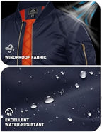 TACVASEN Men's Jackets-Bomber Jacket Fall Winter Warm Windbreaker Full Zip Casual Padded Coats