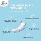 Lil-Lets Teens Liners - 64 Count Pantyliners for Girls - Thin, Absorbent Liners - Soft & Breathable, Fragrance Free for First Periods - Light Days