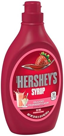 HERSHEY'S Strawberry Flavored Syrup Bottle, 22 oz