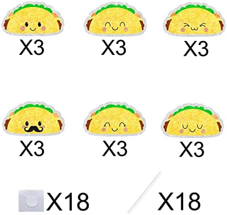 Mexico Taco Dessert Cupcake Toppers Mexican Fiesta Theme Cinco de Mayo Party Decorations - 18 Pcs Picks