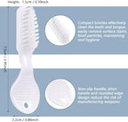 Nuogo 500 Pieces Mini Toothbrush Bulk Disposable Toothbrushes Thumbprint Individually Packaged Security Toothbrush with Short Handle Soft Bristles Prison Tooth Brush for Camping Travel