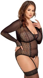 Cottelli CURVES Lace Body XXL Lingerie, Black, Women