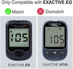 Exactive EQ Test Strips x50 Pieces and Lancets x 50 for Blood Glucose Meter Blood Sugar Monitor