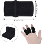 10 Pcs Black Finger Sleeves, Breathable Finger Brace, Compression Support for Arthritis, Thumb Splint for Relief Support Protector and Reliving Pain