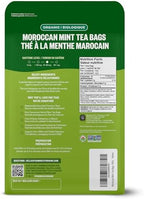 FGO Organic Moroccan Mint Green Tea, 100 Count, Eco-Conscious Tea Bags, Resealable Bag, Packaging May Vary (Pack of 1)