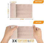 D&H Medical Elastic Bandage Wrap – 4 Pack Premium Compression Bandage Rolls + 4 Extra Clips | 2 Rolls of Each Size (4 Inch x 5 Feet & 3 Inch x 5 Feet), Elastic Bandage for Wrist, Calf, Ankle & Foot