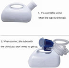 3000ML Large Male Urinal,YUMSUM Portable Mens Potty Pee Bottle Collector Travel Toilet 46” Long Tube (White with Hose)