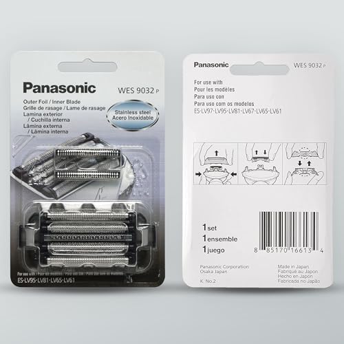 Panasonic Shaver Replacement Outer Foil and Inner Blade Set WES9032P, Compatible with ARC5 5-Blade Shavers ES-LV97-K, ES-LV67-K, ES-LV95-S, ES-LV65-S