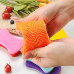 3PCS Silicone Dish Scrubber, Silicone Dish Sponges, Multi-Purpose and Efficient Sponge Kitchen Gadgets Brush Accessories