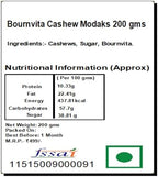 Ghasitaram Gifts Indian Sweets - Ganesha Chaturthi Gifts, Bournvita Cashew Modaks, 200g