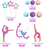 27 PCS Gymnastics Cake Toppers Gymnastics Balls Cake Decorations for Gymnastic Theme Birthday Supplies (Gymnastic)
