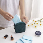 Sanitary Napkin Storage Bag with Zipper,Portable Menstrual Cup Pouch Sanitary Napkin Pads Storage Bags,Feminine First Period Bag for Teen Girls Women (Green)