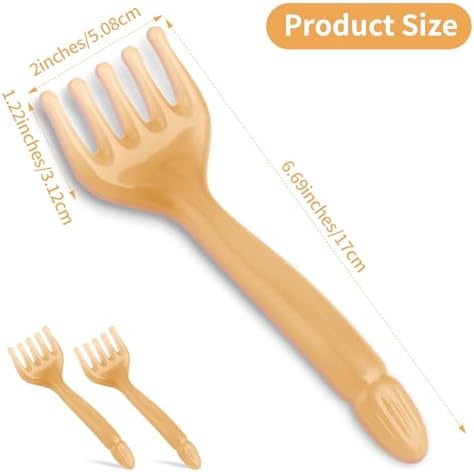 WY LIGHTING LEVEL 2Pcs Head Massager Manual Hair Scalp Massager Gua Sha Five Claw Massage Tool Comb Portable Handheld Resin Relax Tool for Father's Day Mother's Day Gifts (Amber)