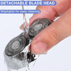2026 New Model Mini Dual-Head Electric Shaver, Electric Mini Portable Razor, Pocket Size Washable Double Head Razor, Rechargeable Waterproof Compact Electric Shaver for Home, Car, Travel (Blue)