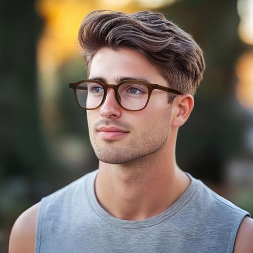Dollger Blue Light Blocking Glasses For Woman Men Thick-Framed Square Non-Prescription, For Computer,Gaming, Phone Use