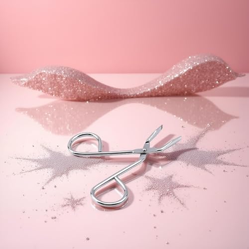 Silver Stainless Steel Eyebrow Scissors Tweezers,Elbow Pliers Clip Scissors,Flat Tip Tweezers Hair Plucker Hair Removal, Shave and Hair Removal