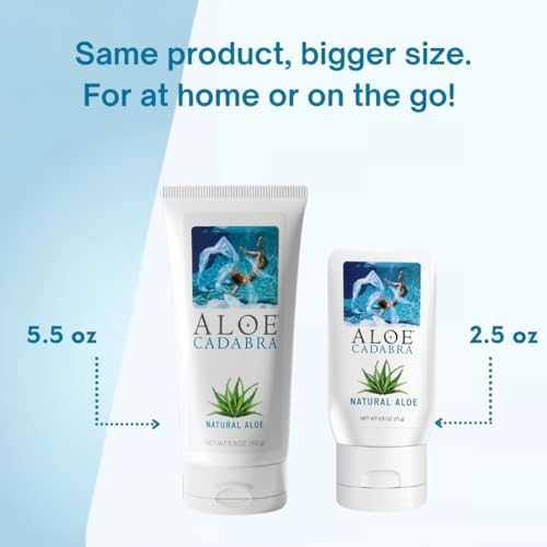 Aloe Cadabra Natural Water Based Personal Lubricant and Vaginal Moisturizer, Organic Aloe Lube for Men, Women and Couples, Non-Staining, pH Balanced (Unscented 2.5 Ounces, 1 Pack)
