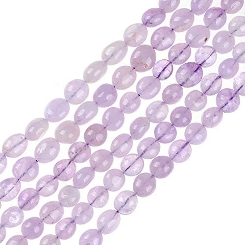 8x10MM Natural Irregular Citrines Agates Amazonite Tiger Eye Carnelian Lapis Gemstone Gravel Loose Stone Beads for DIY Jewelry Making Bracelets (Purple Jade)