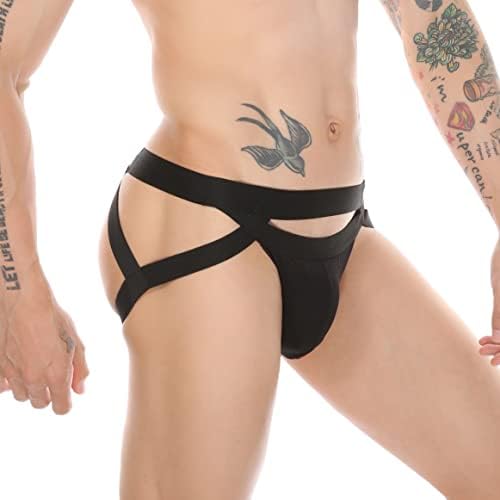 Mens Jockstrap Underwear Low Waist Mesh Breathable Athletic Supporter Jock Straps Spandex Hollow Hot Male Underpants