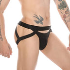 Mens Jockstrap Underwear Low Waist Mesh Breathable Athletic Supporter Jock Straps Spandex Hollow Hot Male Underpants