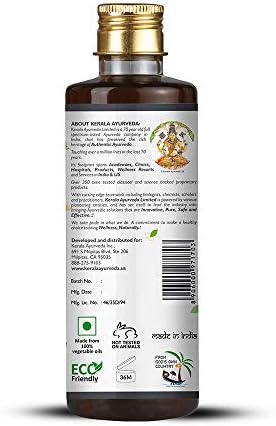 Kerala Ayurveda Eladi Keram | Ayurvedic Massage Oil for Body & Scalp | Daily Skin Nourishing Oil | Skin Rejuvenating Serum - 6.76 Fl Oz