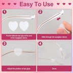 HINZIC Heart Eyeglasses Ear Grips Silicone Retainers Behind The Ear Hooks Holder Sunglasses Eyeglasses Stopper