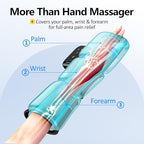 Comfytemp Air Compression Therapy Device K1063, Portable Hand and Wrist Massager for Circulation and Pain Relief, Cordless Forearm Massage Sleeve with Heat, Ideal for Men Women Seniors