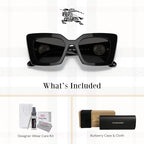 BURBERRY Daisy BE4344 Square Sunglasses For Women +BUNDLE with ACCESSORY EYEWEAR KIT