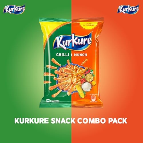 BENGAL BOX KurKure Masala Munch 3 Packs + Chilli Chataka 3 Packs/Total 6 Packs, Indian Snacks