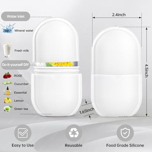 Upgraded Ice Facial Roller for Face and Eye Beauty, Gua ShaFacial Tools ,Neck Massage, Silicone Ice Mold,Self Care for Women